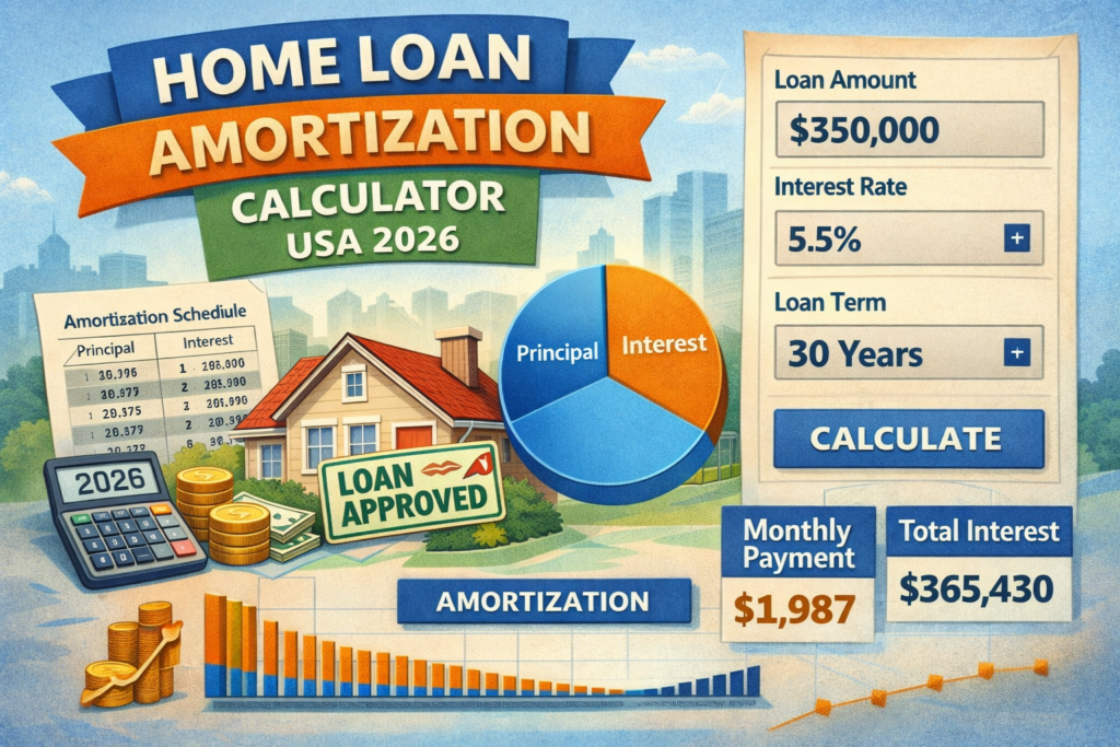 Home loan amortization calculator 2026