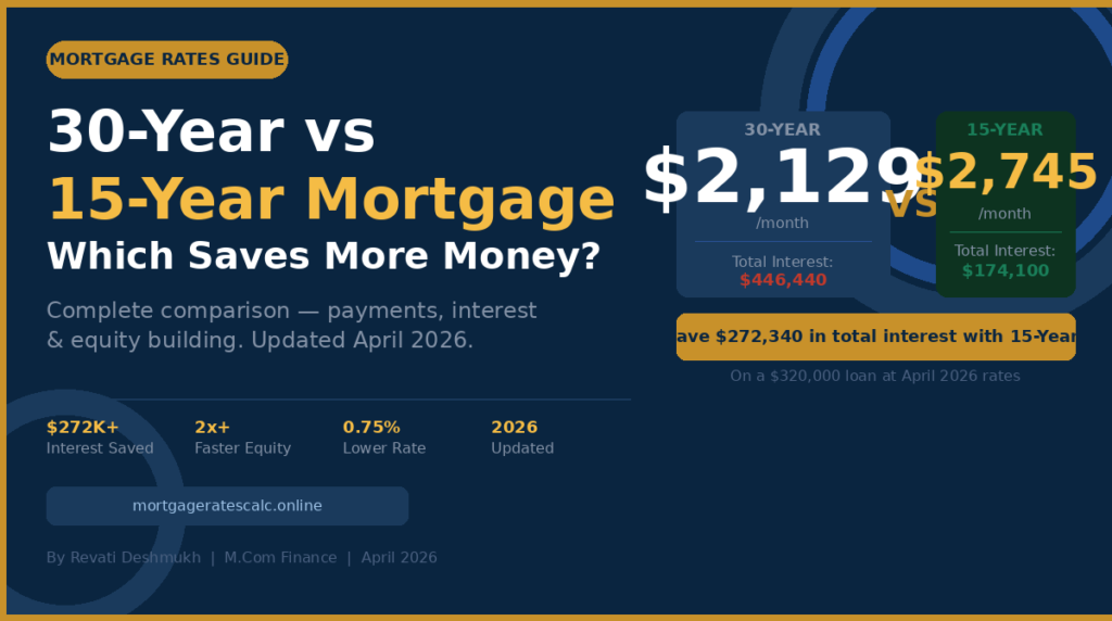30-Year vs 15-Year Mortgage calculator